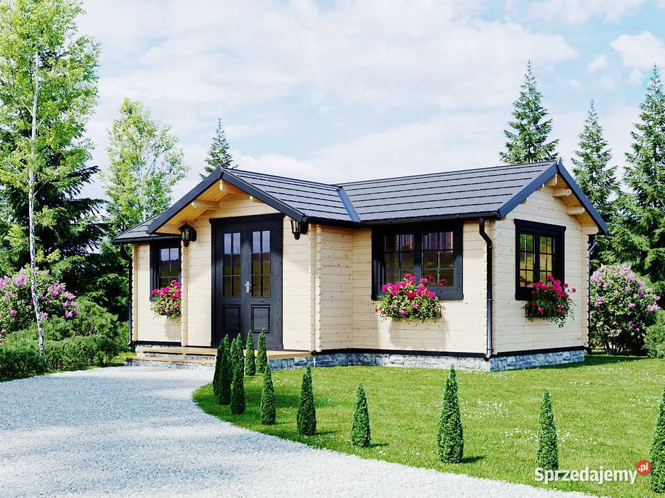 Drewniany domek letniskowy Magda II 35 m Architektura ogrodowa warmińsko-mazurskie Mrągowo sprzedam