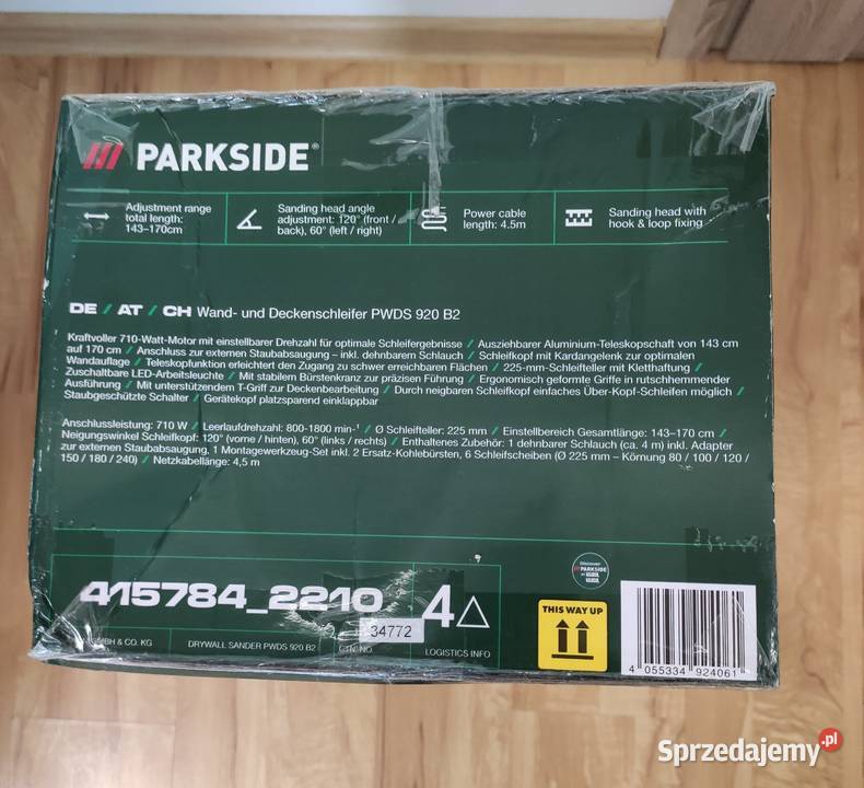 Szlifierka do ścian i sufitów NOWA PARKSIDE PWDS