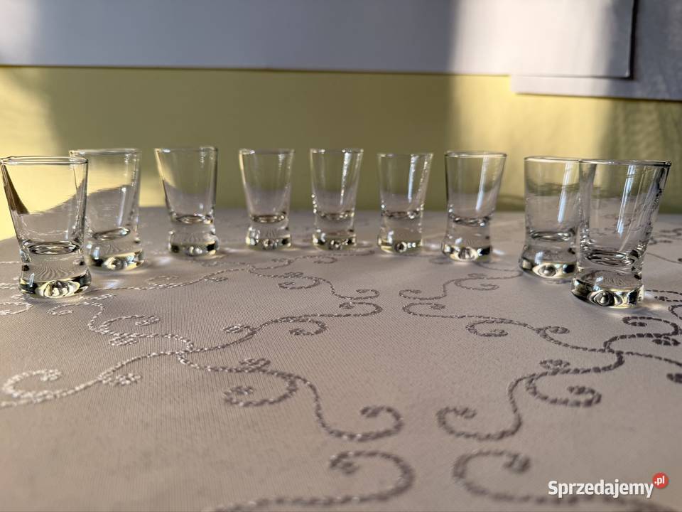 Kieliszki do Wódki 25 ml Komplet 9 Vintage Retro