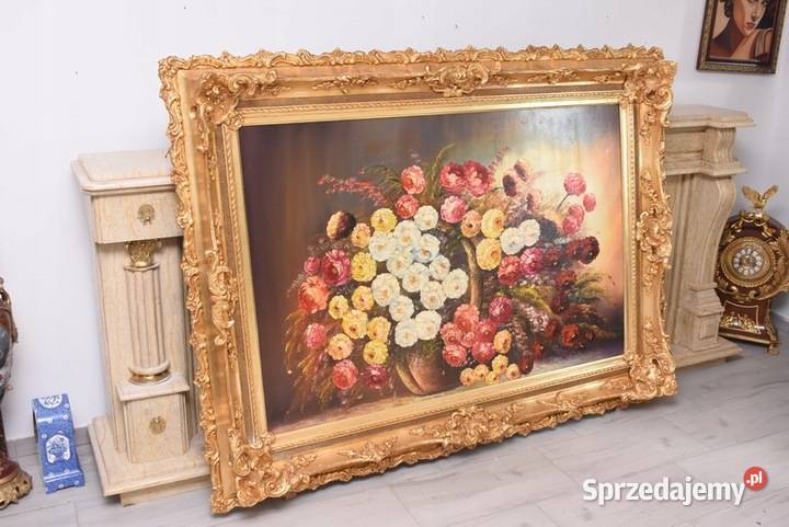 Obraz Olejny Martwa Natura Kwiaty Róże w Bogatej Obrazki i obrazy małopolskie Kraków