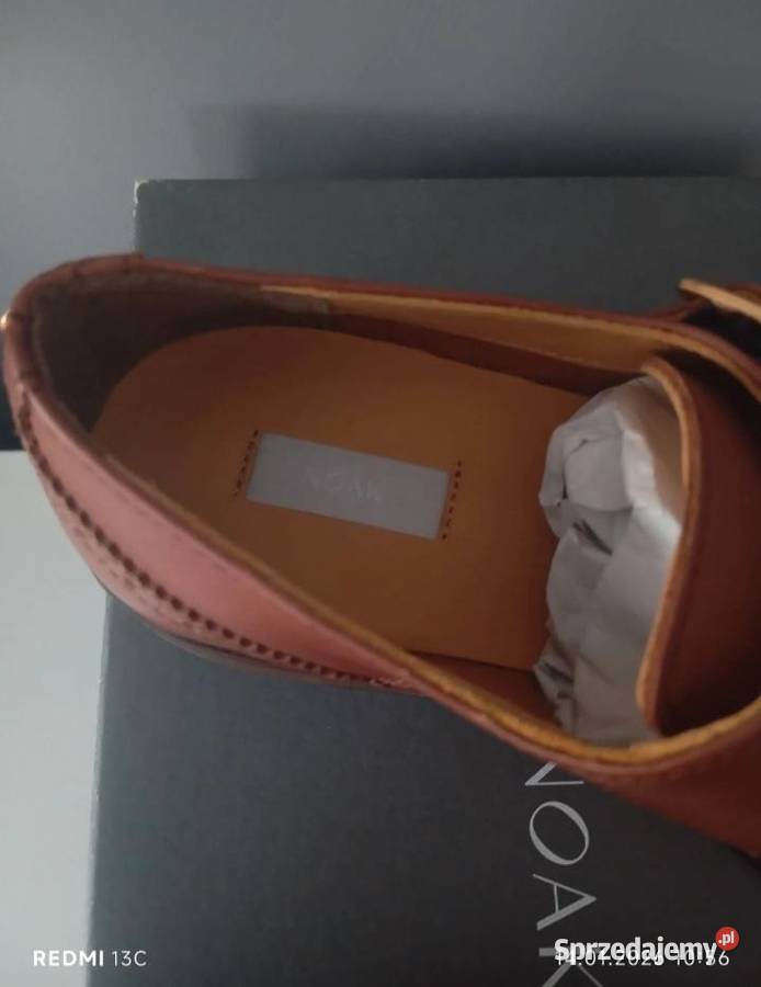 Brązowe skórzane buty Monk marki Noak dolnośląskie