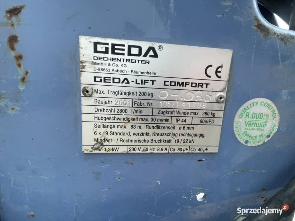 Winda dekarska Geda Lift Comfort 12m 108