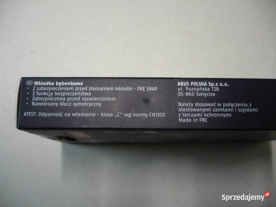 wkładka patentowa antywłamaniowa klasy C ABUS Jaworzno sprzedam
