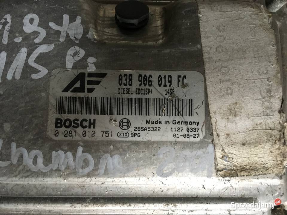 Sterownik Silnika Sharan Alhambra 19TDI komputery Chojnice