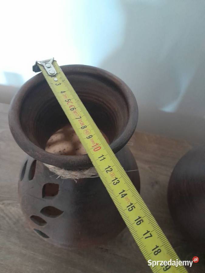Świecznik plus wazon gliniany lubelskie sprzedam