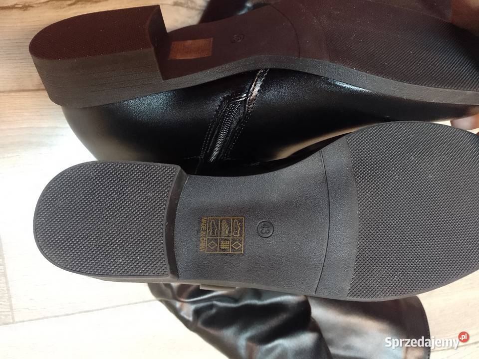 43 Czarne zdobione Kozaki oficerki biznesowe Kraków