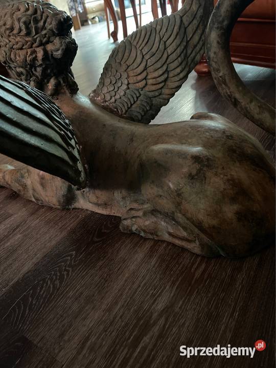 rzeźba z brązu Sfinks figura stół ława stolik 60cm Stoły, krzesła, biurka Kłodzko