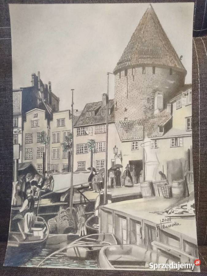 Obraz Targu Rybnego w Gdansku Rybnik