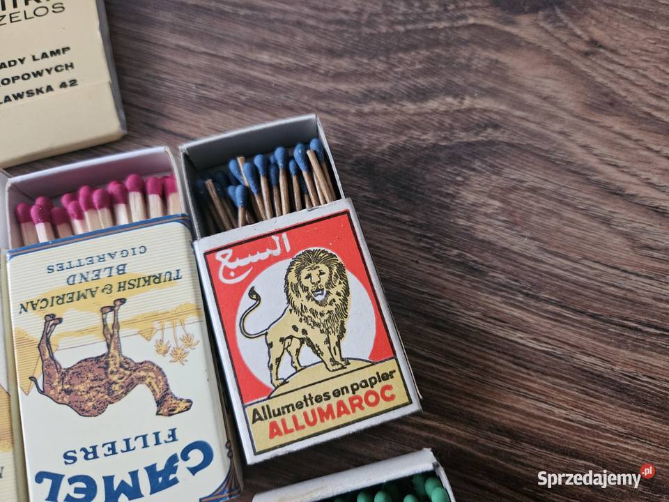 Zapałki PRL Maroko Camel Dahmen 2000 Unitra wielkopolskie