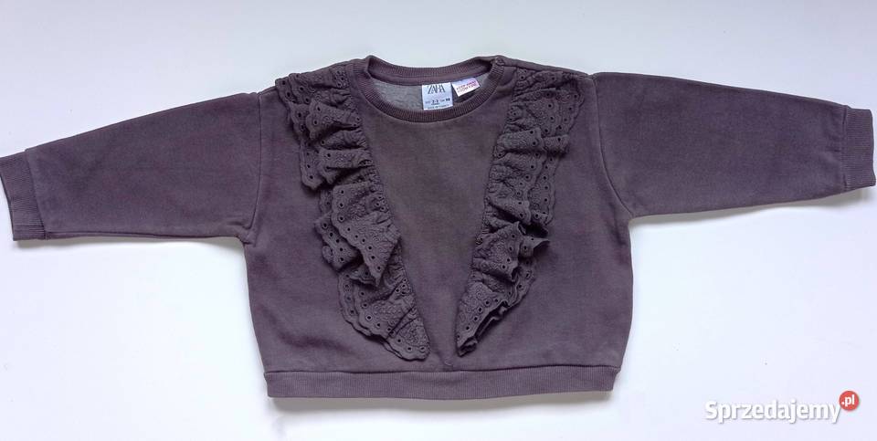 Bluza z flbankami z haftem angielskim Zara 98 Odzież śląskie Katowice