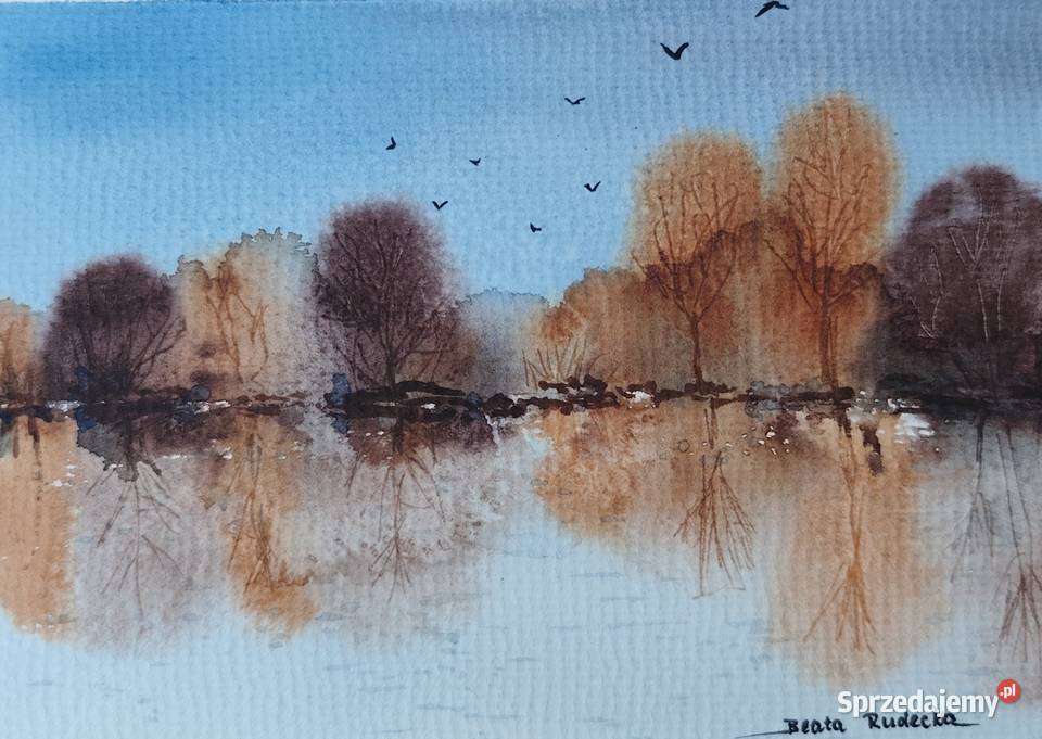 Akwarela Akwarelka Obraz pt Jesień 135 x 19 Gdańsk