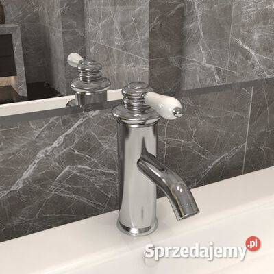 vidaXL Bateria umywalkowa srebrna 130x180