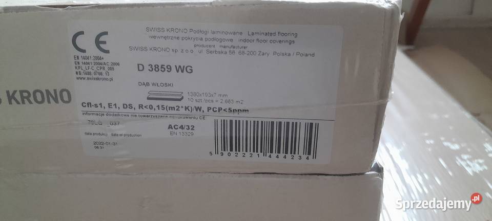 Panele podłogowe Swiss Krono Dąb Włoski 7mm AC4 sprzedam