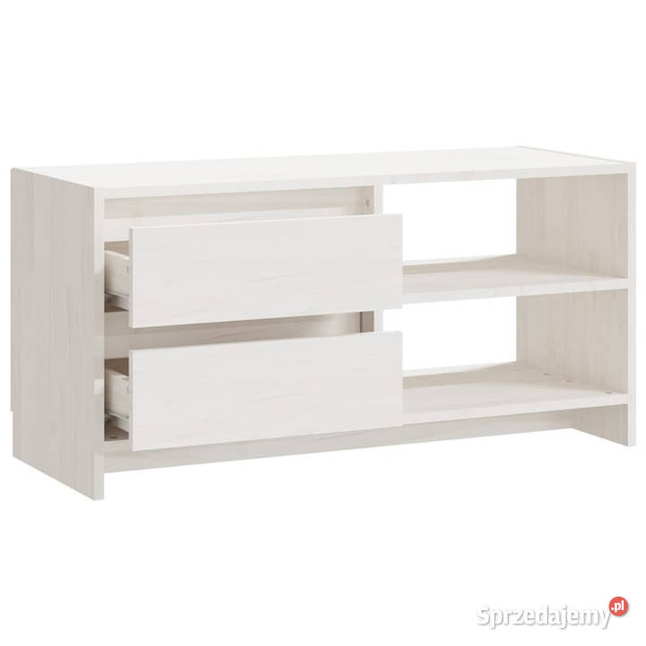 Szafka pod telewizor biała 80x31x39 lite drewno Warszawa