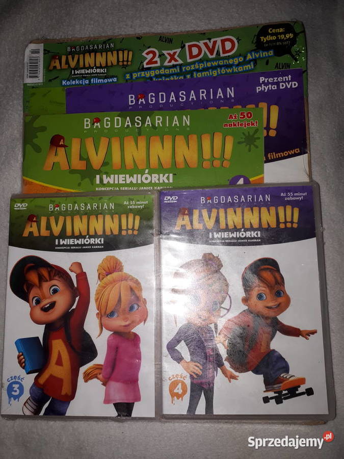 Alvin i wiewiórki część 3 i 4 DVD Pruszków