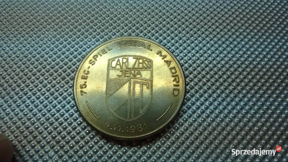 MEDAL Moneta Carl Zeiss Jena vs Real Madryt 1981 Numizmatyka Warszawa sprzedam