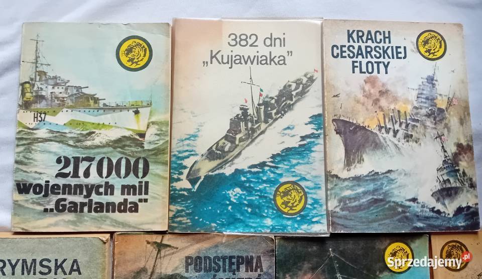 Zestaw 10 ksiażeczek z serii Żółty Tygrys z lat Koźminek