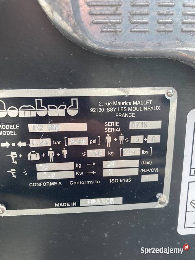 Ponton bombard AX2 ładny Wolsztyn