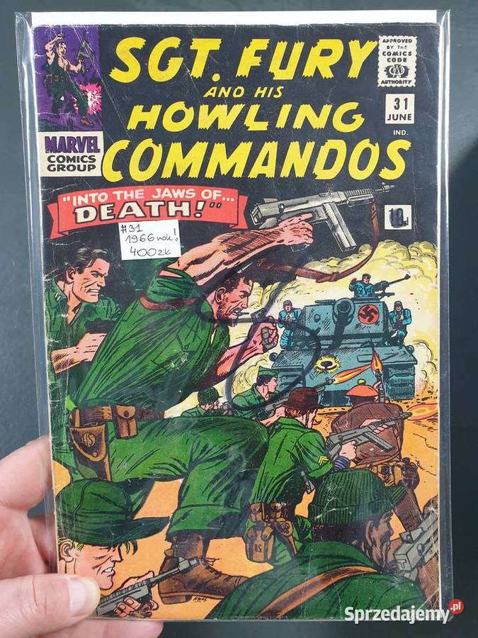 Sgt Fury His Howling Commandos komiks Marvel Amerykańskie pomorskie