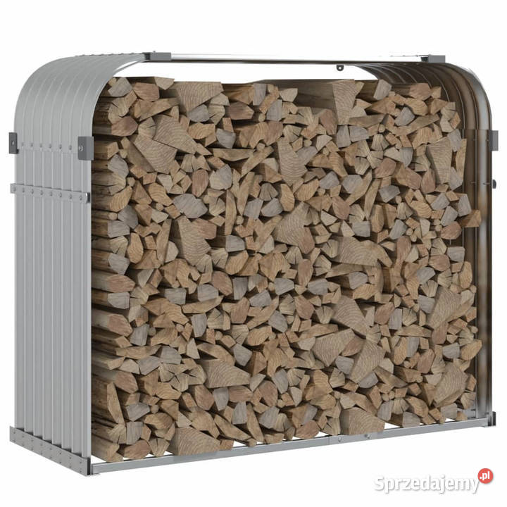 Stojak na drewno srebrny 120x45x100 stal Warszawa sprzedam