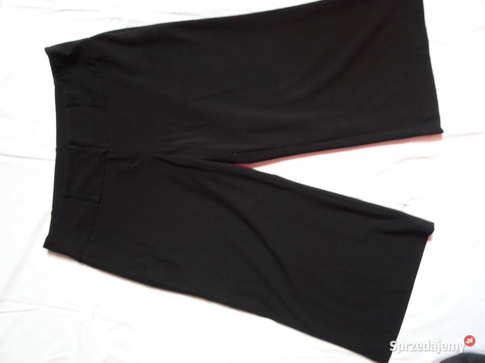 Czarne eleganckie spodnie 34 damskie 44 Do łydki Nowy Sącz