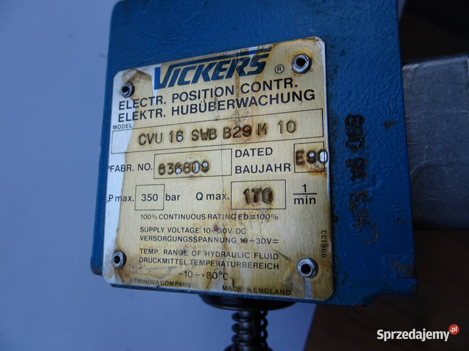 VICKERS CVU 16 SWB B29M 10 Elektryczny pomiar