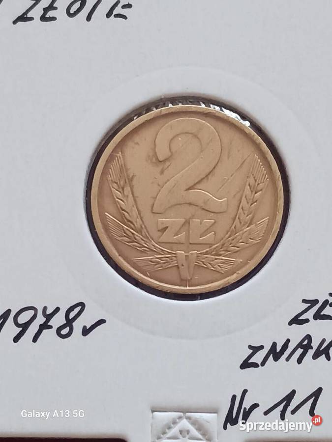 2 złote 1978 r ze znakiem mennicy 11 najniższy wielkopolskie Konin sprzedam