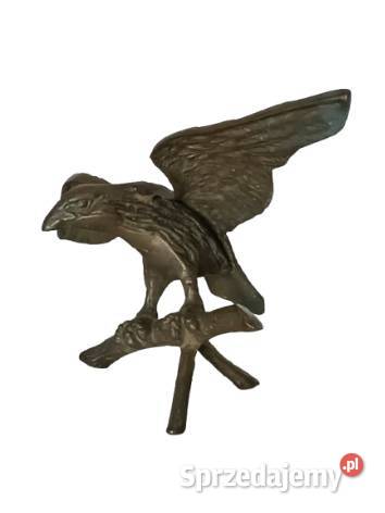 Mosiężna figurka ptaka na gałęzi Dekoracja Rzeszów