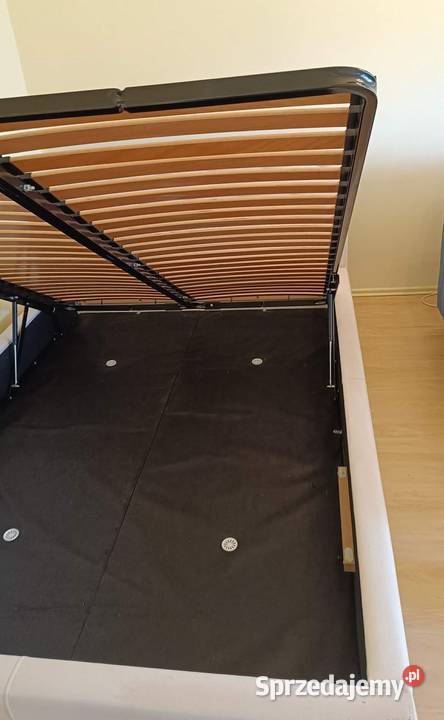 Łóżko do sypialni z pojemnikiem i materacem 47cm Łóżka Szczecin