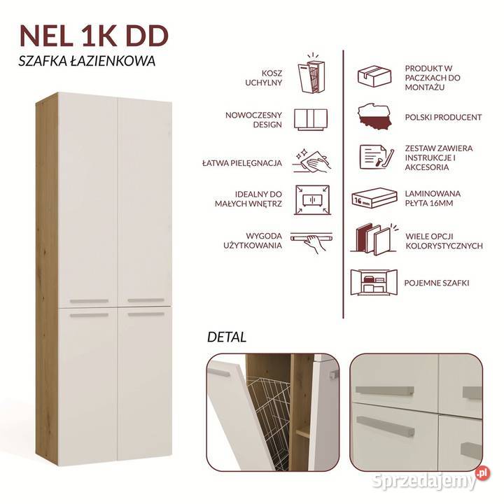 Szafka łazienkowa NEL 1K DD 60cm opolskie