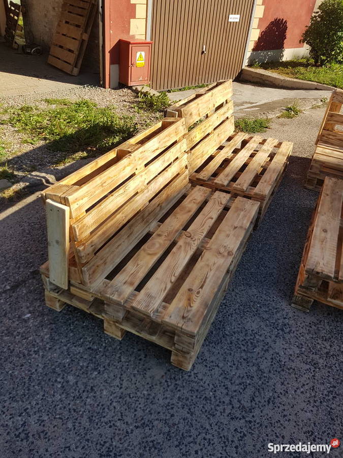 Meble z palet Ławki i stół inny kolor Meble ogrodowe pomorskie Słupsk