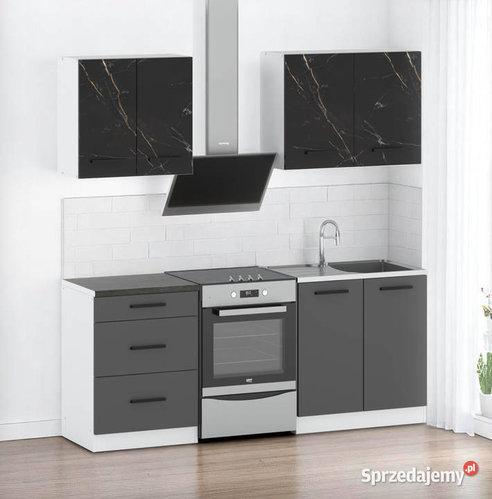 Kuchnia z blatem mini mokka 2m modułowa pojemna 47cm Elbląg