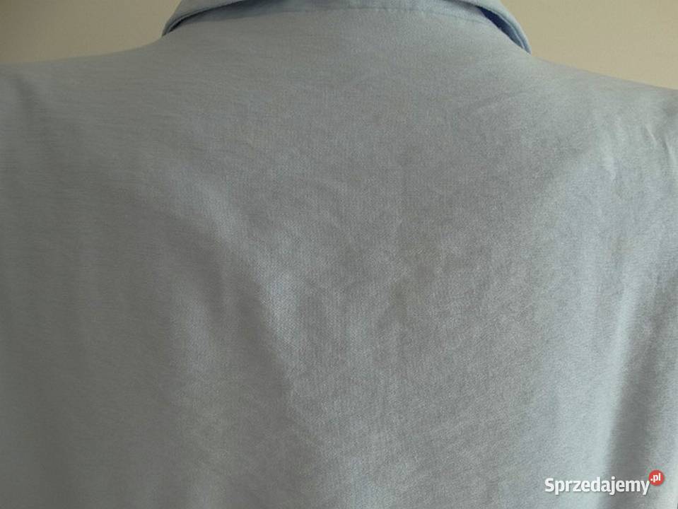 Marynarka Długa Modny Fason Oversize Błękitna Łomża