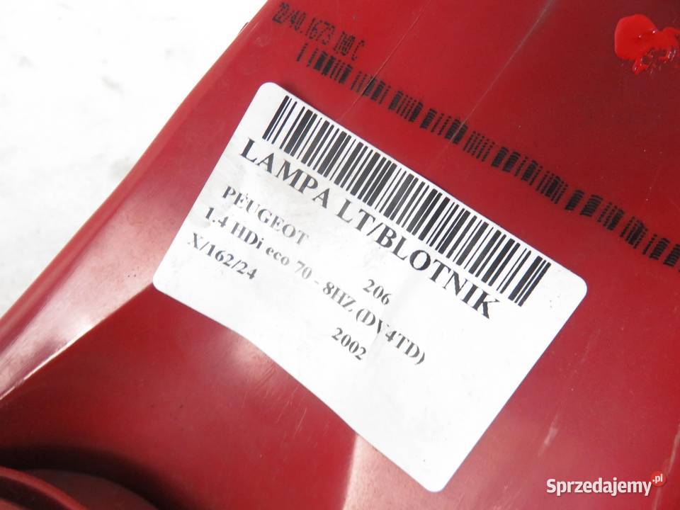 LAMPA LEWA TYLNA PEUGEOT 206 małopolskie