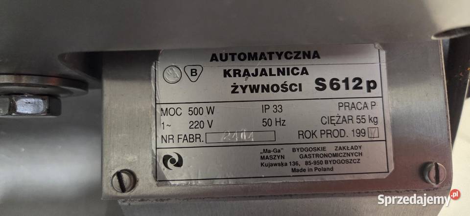 Krajalnica półautomat Maga lubelskie Lublin