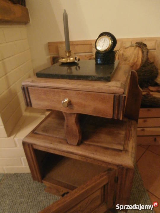 Szafka nocna dębowa w stylu art deco z