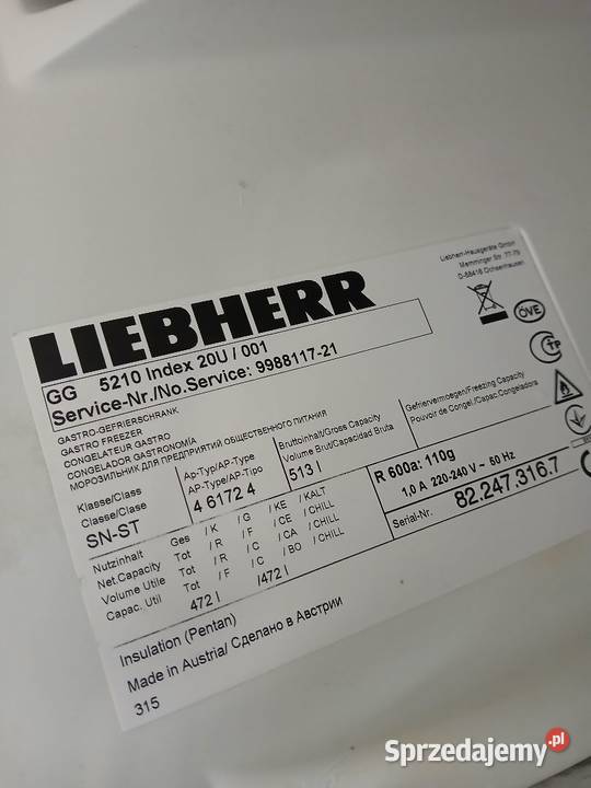 Szafa mroźnicza LIEBHERR ProfiLine GG 5210 I 472 Gastronomia Warszawa