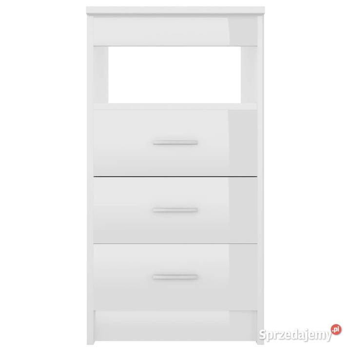 vidaXL Komoda biała z połyskiem 40x50x76 Warszawa sprzedam