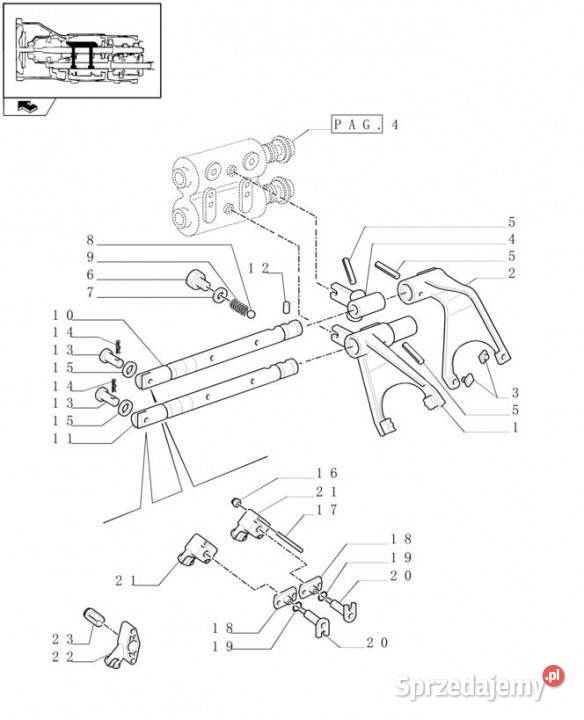 Holland T6090 Widełki przesuwnika 148mm int Pozostałe Jastrzębniki