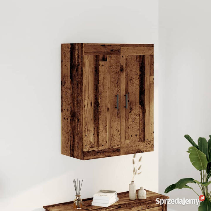 Szafka wisząca stare drewno 695x34x90 WM857308 Warszawa