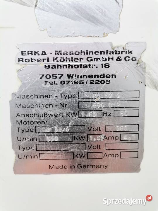 ERKA RM50 50l ubijaczka planetarna mikser Gastronomia Gorzów Wielkopolski