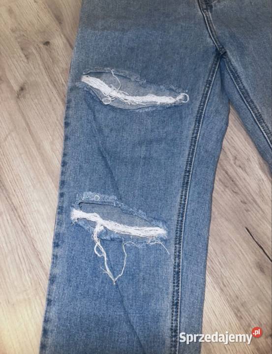 Spodnie jeans S z dziurami Długie