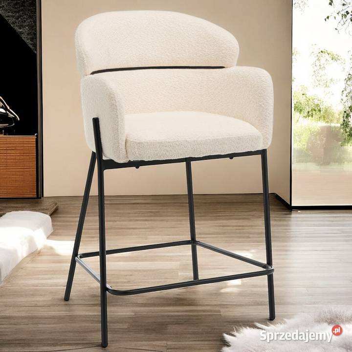 Hoker Tapicerowany Bolzano Boucle Jasnobeżowe Tarchały Małe