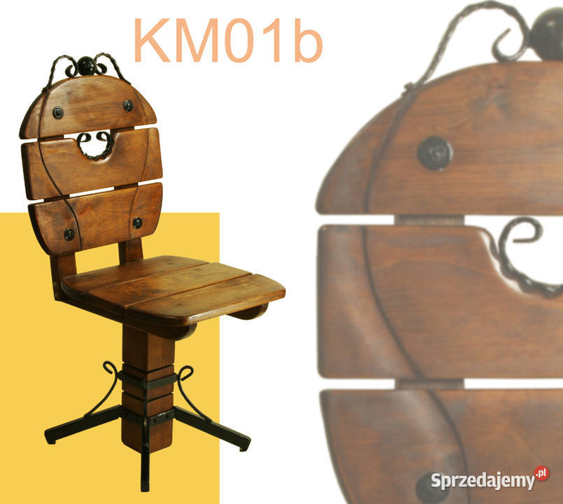 Drewniane krzesła metaloplastyka Zielonka