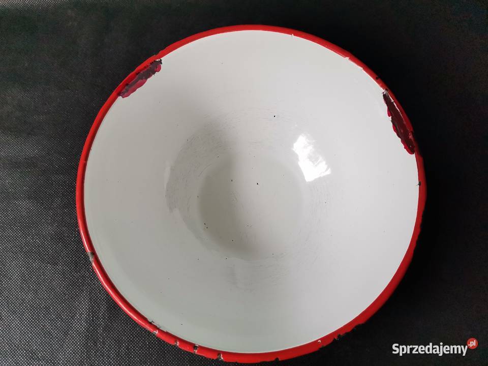Stara misa w kwiaty emalia Silesia Rybnik PRL Katowice