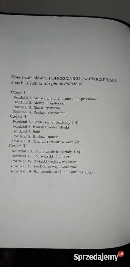 chemia Pazdro 1 podręczniki szkolne antykwariaty mazowieckie Warszawa sprzedam