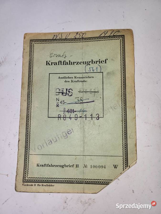 BRIF NSU 250 1940 śląskie
