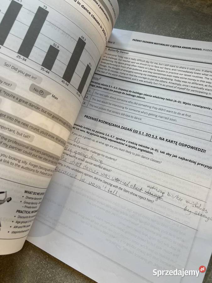 Arkusze do matury z języka angielskiego podkarpackie sprzedam
