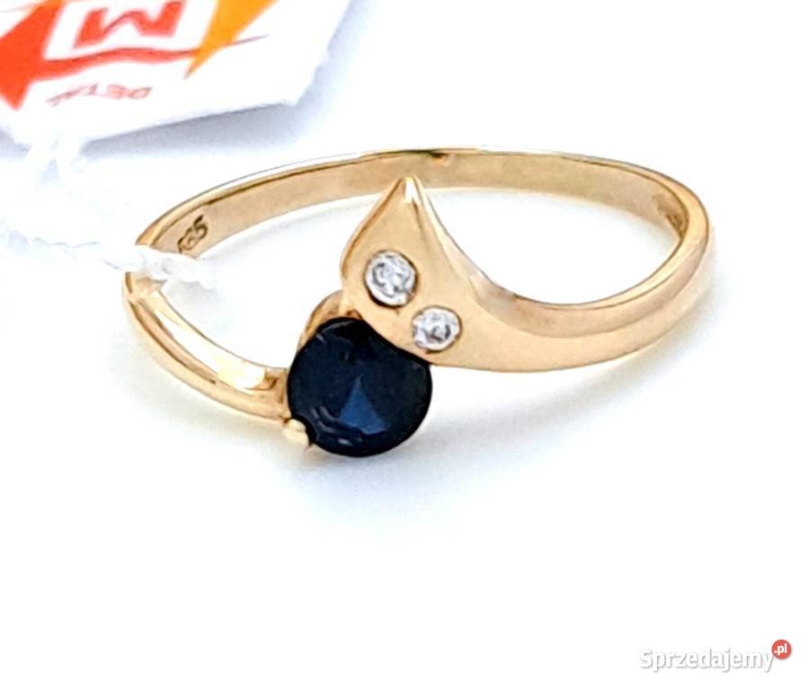 Pierścionek r11 Złoty pr585 Szafir Z625 Poznań