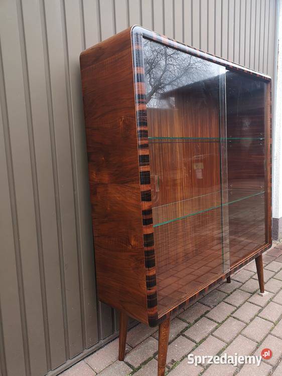 Witryna Biblioteka ARTDECO Orzech Zgrabna Stara Swarzędz sprzedam